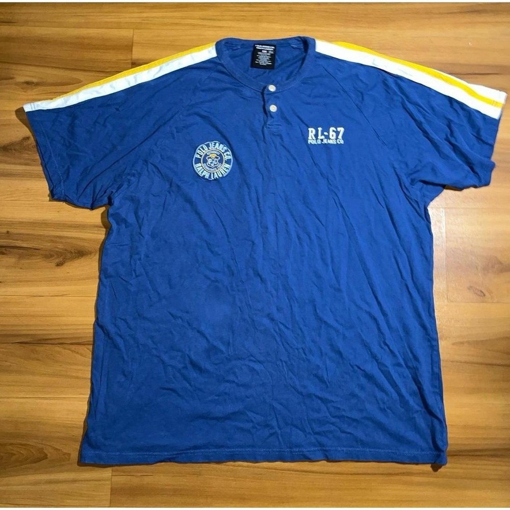 Vintage Polo Jeans Co Ralph Lauren Henley Shortsleeve Shirt